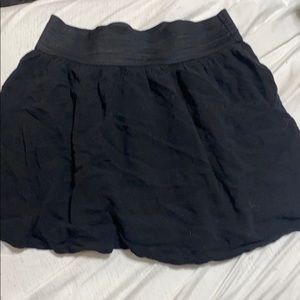 High waisted flare mini skirt